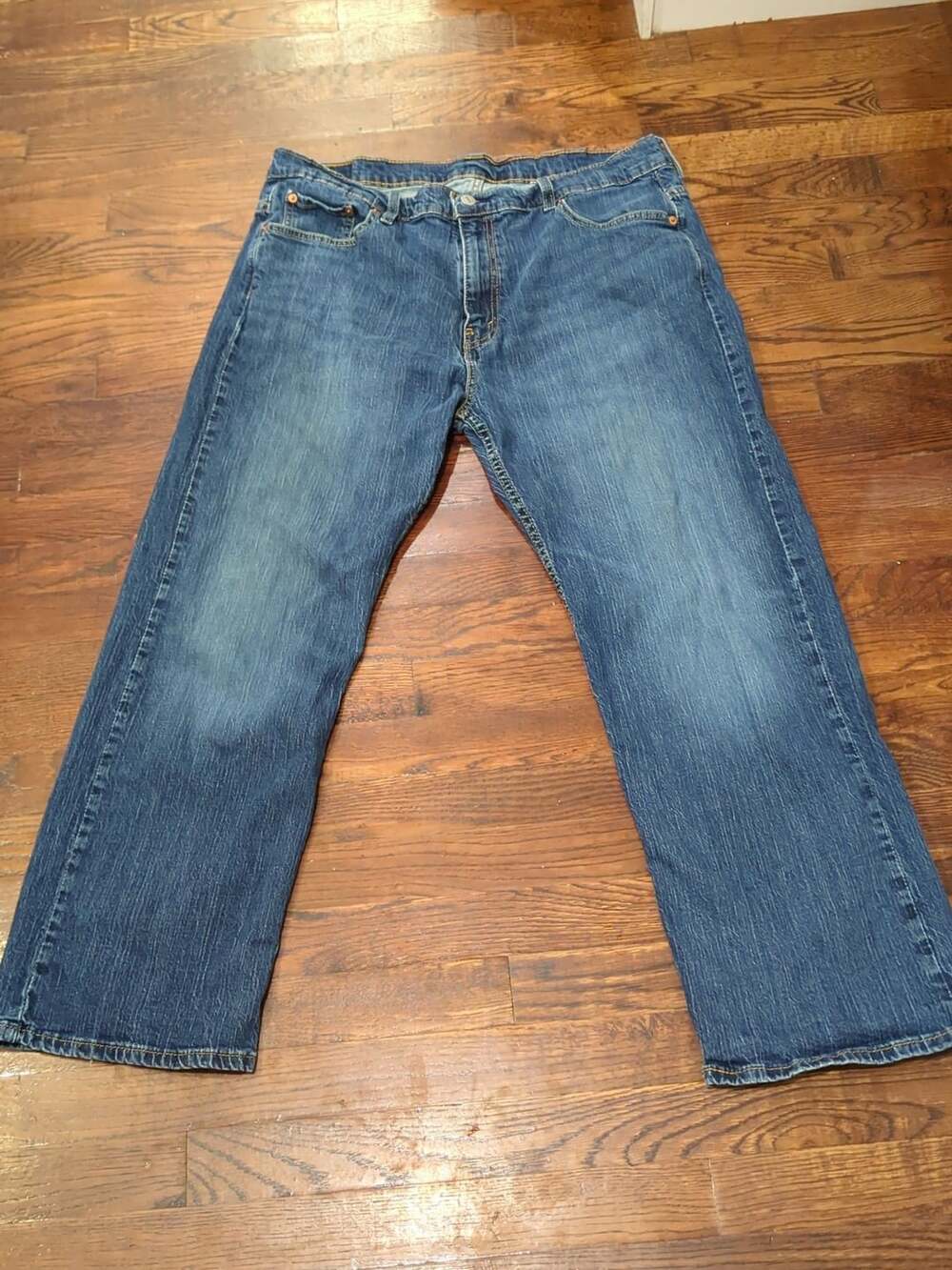 Levi's 569 Loose Straight Jeans Size W38 L30 Blue Denim